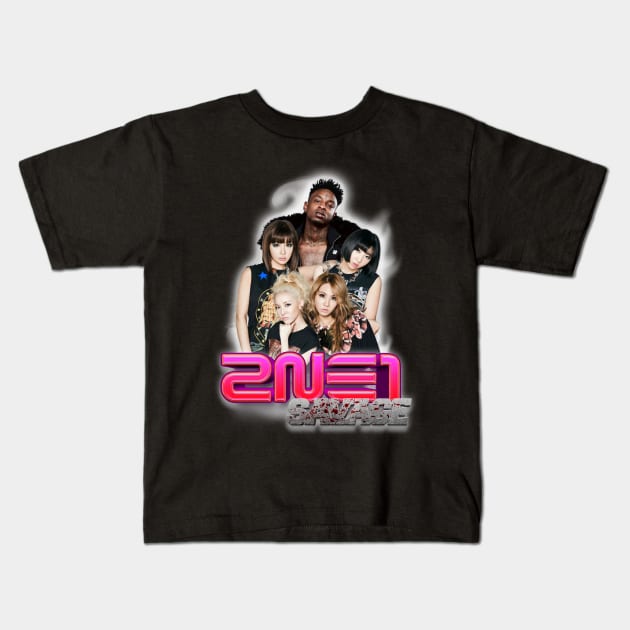 2ne1 Savage Kids T-Shirt by 730